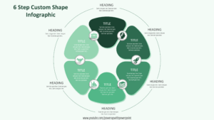Download PowerPoint 6 Option Custom Shape Infographic #90