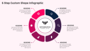 91.PowerPoint 6 Step Circular Custom Shape Infographic