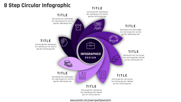 Download PowerPoint 8 Step Circular Infographic #60