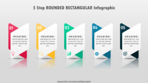 109.PowerPoint 5 Step ROUNDED RECTANGULAR Infographic design Download PowerPoint 5 Step Rectangular Infographic #109